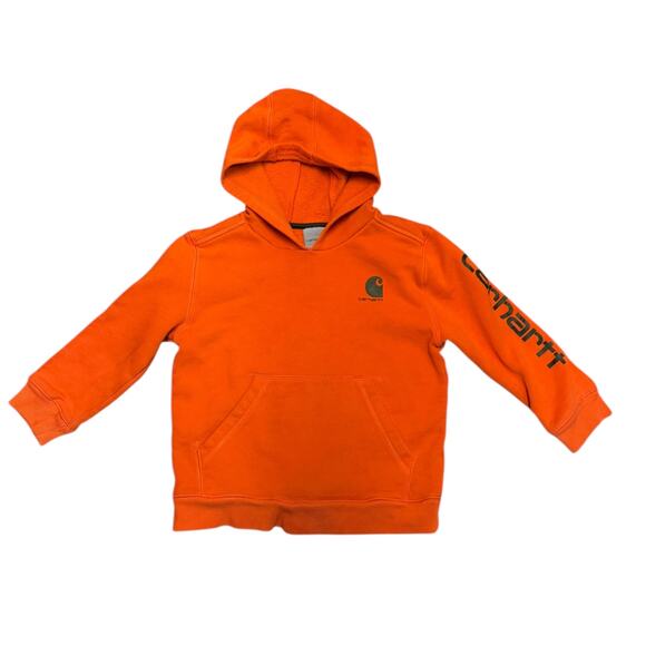 Carhartt Orange Pullover Boys Sweatshirt Hoodie Size 7 - Picture 1 of 2